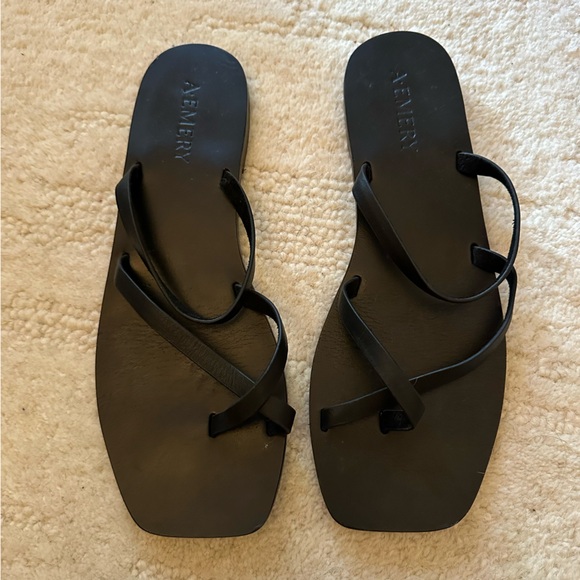 A Emery Colby Leather Sandals Black size 41 - Picture 6 of 7